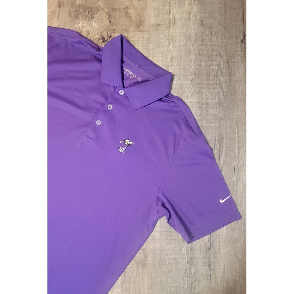 Nike Golf Walt Disney World Mickey Mouse Dri-FIT Polo Purple 358324-545 Mens L